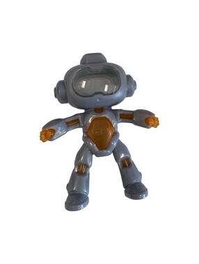 Mcdonalds Discovery Kids Robot Figure Grey Orange Happy Meal Toy